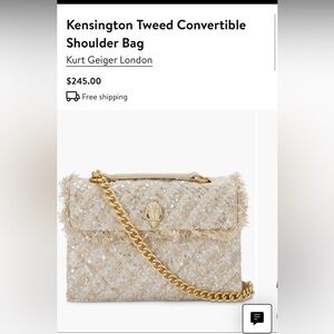 Kurt Geiger Tweed Medium Bag used once